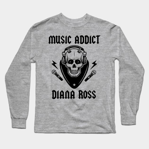 Music Diana Ross Long Sleeve T-Shirt by GO WES